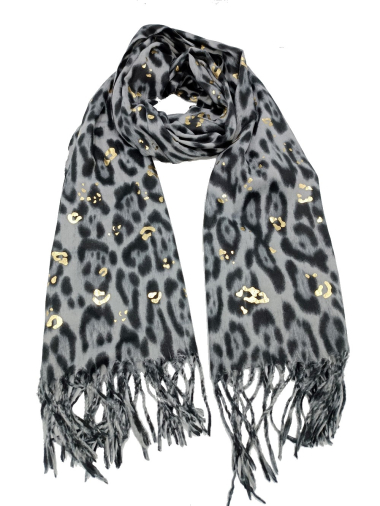 Grossiste Charmant - Echarpe imprimé léopard avec dorrure