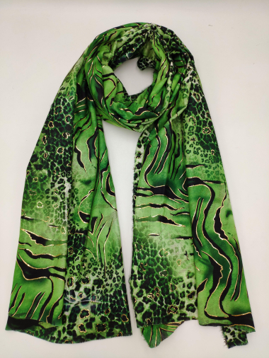 Wholesaler Charmant - Animal skin print scarf with gilding