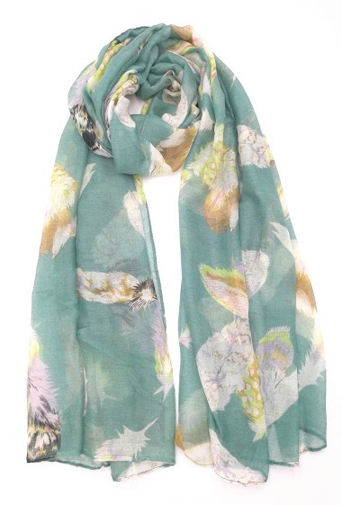 Wholesaler Charmant - Scarf feathers print