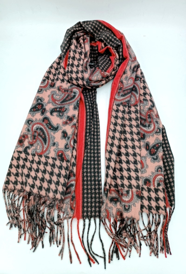 Wholesaler Charmant - Paisley scarf with border