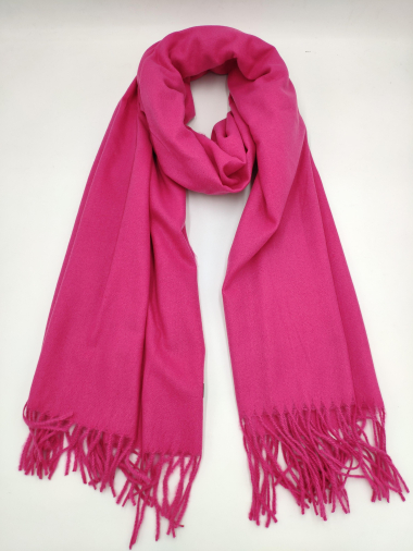 Wholesaler Charmant - Plain scarf with fringes
