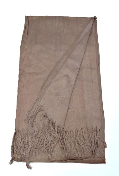 Wholesaler Charmant - Plain scarf fringes warm shades