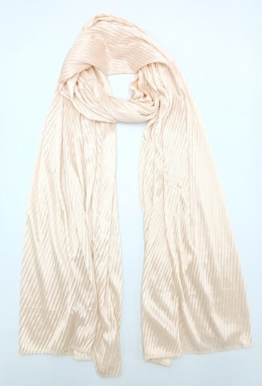 Wholesaler Charmant - Satin pleated flowy scarf