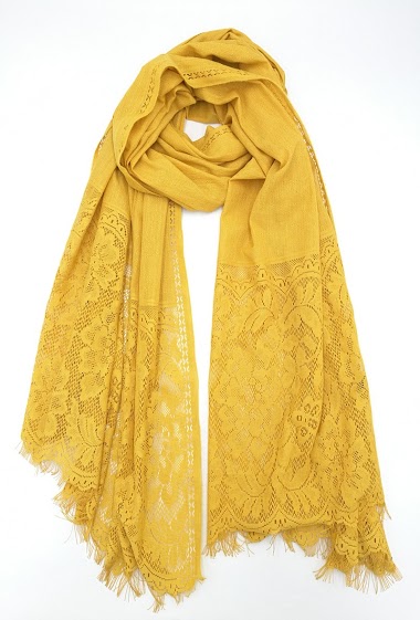 Großhändler Charmant - Plain color scarf lace