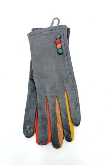 Wholesaler Charmant - Touchscreen gloves multicolor and buttons