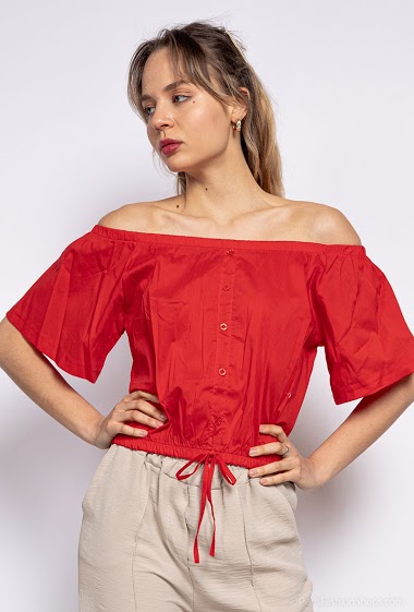 Wholesaler Charmante - Off-the-shoulder blouse (Made in Italy)