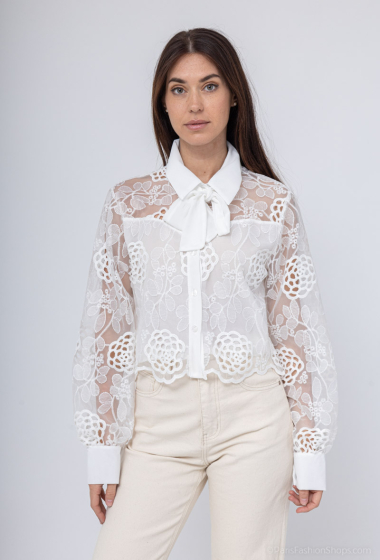 Wholesaler Charmante - Embroidered shirt (Made in Italy)