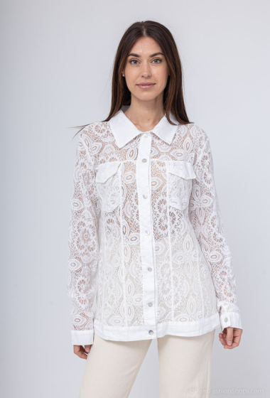 Wholesaler Charmante - Cotton lace shirt (Made in Italy)