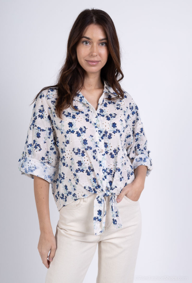 Grossiste Charmante - Chemise en coton broderie  (Made in italy)