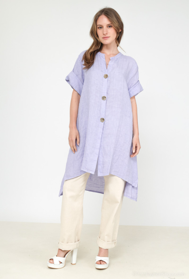 Wholesaler Charmante - Long linen shirt (made in Italy)