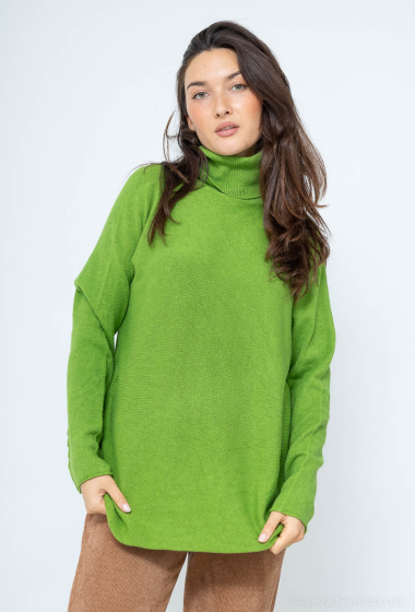 Wholesaler Charmante - Viscose turtleneck sweater (Made in Italy)
