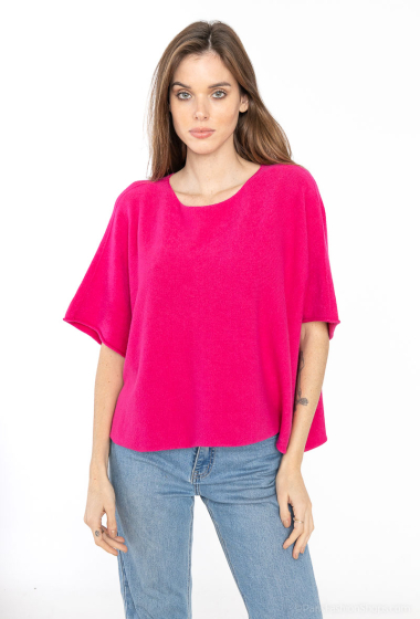 Grossiste Charmante - Pull en viscose manche courte (made in italy)
