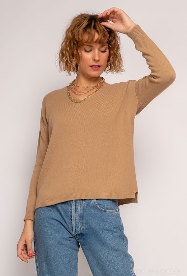 Grossiste Charmante - Pull sans couture en cachemire  (Made in Italy)