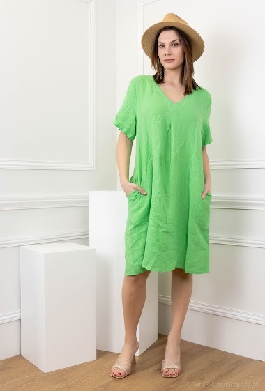 Wholesaler Charmante - Linen dress (Made in italy)
