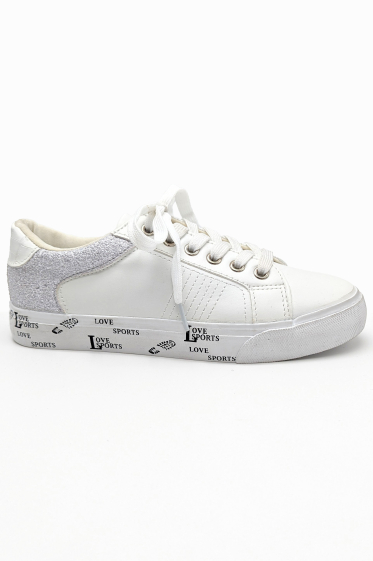 Wholesaler CHC SHOES - Urban basket with rhinestones at the back and patterns on the side
