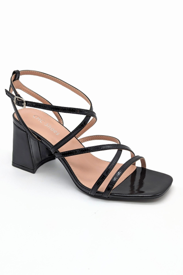 Wholesaler CHC SHOES - Chunky-heeled pump with an elegant strap