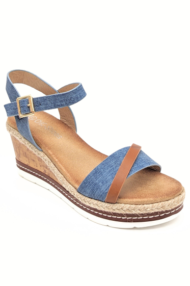 Wholesaler CHC SHOES - Wedge Sandal with Double Front Straps
