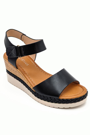 Wholesaler CHC SHOES - Wedge sandal with velcro closure