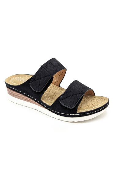 Wholesaler CHC SHOES - Faux suede sandal with double velcro closure