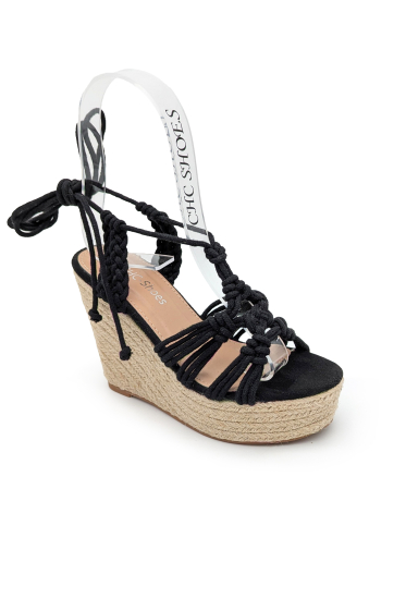 Wholesaler CHC SHOES - High-heeled sandal held by laces.