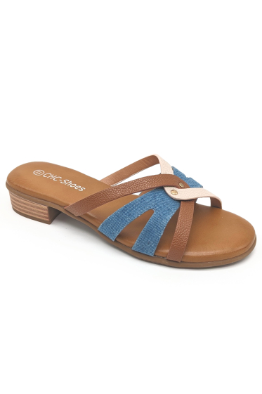 Wholesaler CHC SHOES - Sandal small heel with multicolored straps
