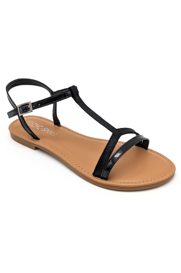 Wholesaler CHC SHOES - Flat sandal with shiny central strap