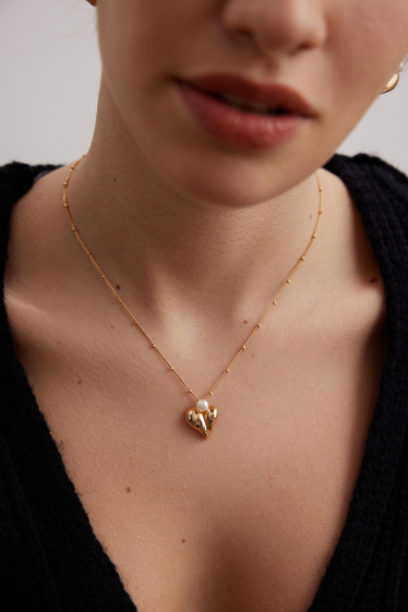 Wholesaler Flyja - Gold plated heart necklace