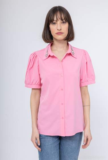 Wholesaler Cherry Koko - Short-sleeved shirt with diamond collar