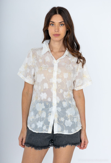 Wholesaler Cherry Koko - Flower embroidery shirt