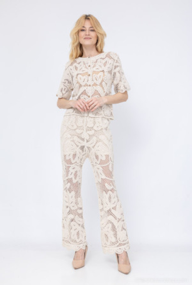 Wholesaler Cherry Koko - Elegance Lace short-sleeved set