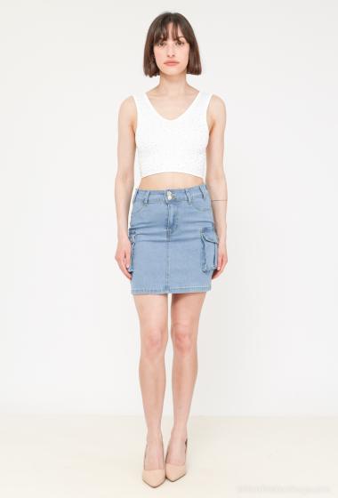 Wholesaler Cherry Koko - Cargo denim skirt with two pockets