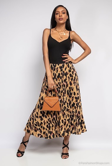 Mayorista Cherry Koko - Women's leopard print skirt