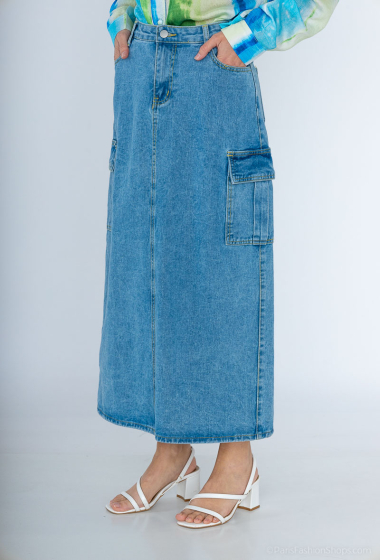 Wholesaler Cherry Koko - Long denim skirt