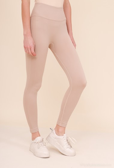 Wholesale Light Cream Ankle Length Polyester Legging at [40-499 Rs