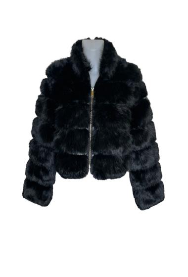 Small check fur coat Cherry Koko | Paris Fashion Shops