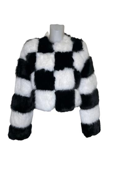 Wholesaler Cherry Koko - Small check fur coat