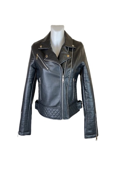Großhändler Cherry Koko - Faux leather biker jacket