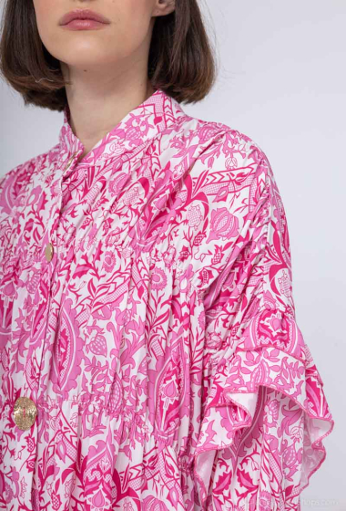 Grossiste Cherry Koko - Robe chemise imprimée