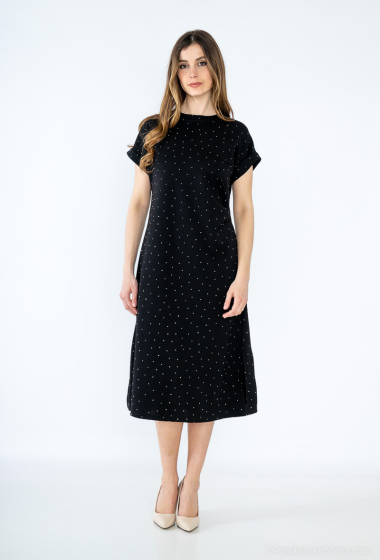 Wholesaler Cherry Koko - Short-sleeved rhinestone dress