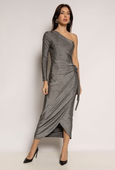 SHEIN SXY Plus Asymmetrical Hem Glitter Dress