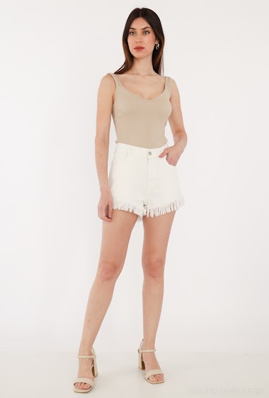 Wholesaler Cherry Koko - Denim shorts with fringes