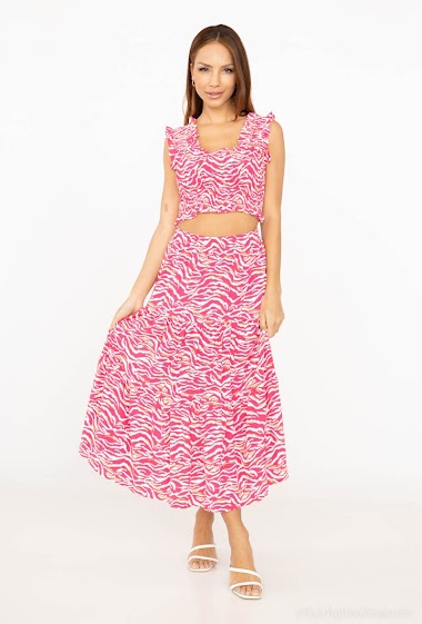 Wholesaler Cherry Koko - Top and long flared skirt