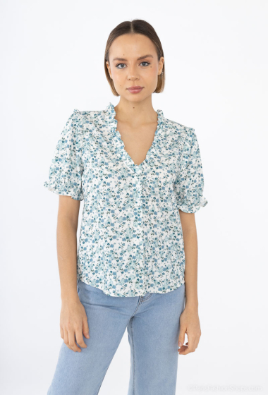 Wholesaler Cherry Paris - JORANE floral print short-sleeved blouse
