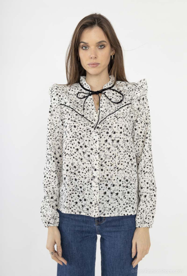 Wholesaler Cherry Paris - Long-sleeved blouse with floral print PRISCA
