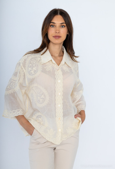 Wholesaler Cherry Paris - LORELEI embroidered cotton shirt
