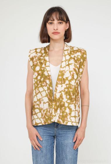 Wholesaler Cherry Paris - FIORELLA sleeveless printed cotton cardigan