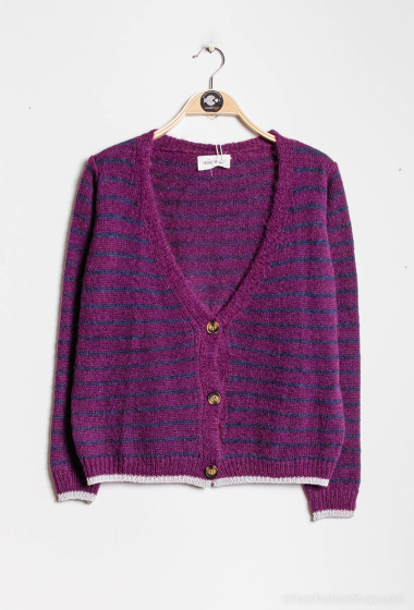 Wholesaler Cherry Paris - HILA striped knitted vest