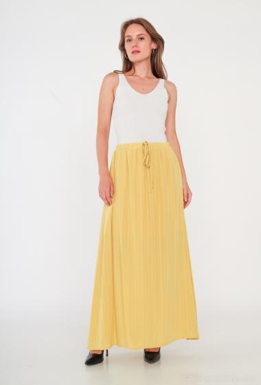 Wholesaler Cherry Paris - Basic long skirt in plain viscose EDNA