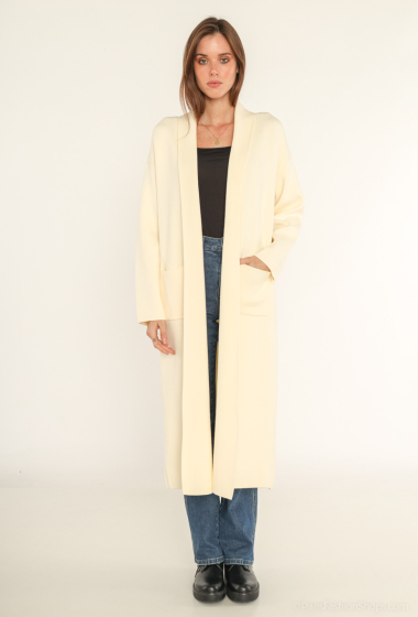 Wholesaler Cherry Paris - KADIDJA plain long knitted coat