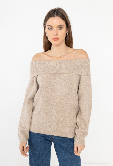 Wholesaler Cherry Paris - MAIKA off-the-shoulder knitted sweater